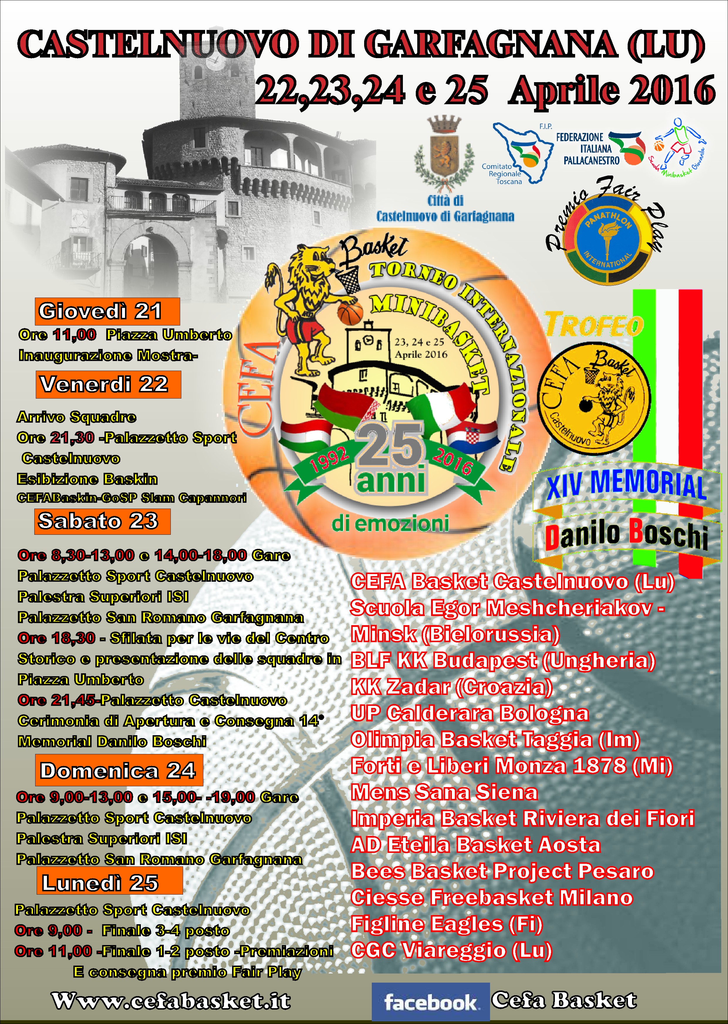 manifesto 25 torneo cefa internazionale.